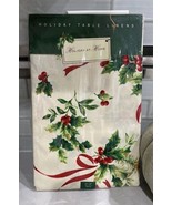 Vintage Holiday At Home Christmas Fashion Tablecloth 60&quot;x84&quot;  Oblong - NEW! - $17.99
