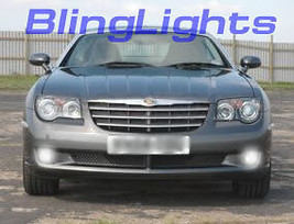 White LED Halo Fog Lights driving lamps kit for 2004-2008 Chrysler Crossfire - £90.46 GBP