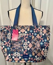 Vera Bradley Enchanted Mandala Blue City Shopper Tote Bag Powered By Totes - £36.97 GBP