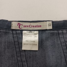 newCreation RN#114494 Women's Gray Side Zipper A-Line Skirt Size 36 (32×29) image 3