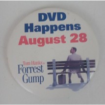 Vintage Tom Hanks Is Forrest Gump DVD Happens DVD Promo Button Pin - £6.45 GBP
