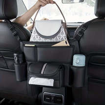 Leather Car Storage Pocket with Cup Holder and Tissue Holder - £25.91 GBP+