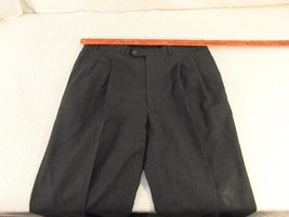 Adult Men&#39;s Stafford Black 38 X 32 Pleated Dress Trousers Slacks - £14.88 GBP