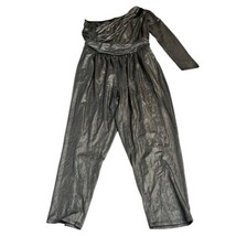 Lane Bryant Jumpsuit Womens 18/20 Silver Metallic One Shoulder Jersey Kn... - $32.40