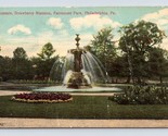 Strawberry Mansion Fountain Fairmont Park Philadelphia PA DB Postcard P5 - £3.17 GBP