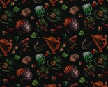 Cotton Saint Patrick&#39;s Day Shamrocks Pots of Gold Fabric Print by Yard D... - $12.95