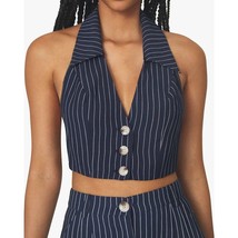 Danielle Bernstein by WeWoreWhat Bella Pinstripe Vest Blue XXL NEW - $566.88 MXN