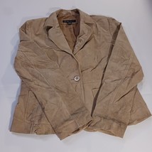 New York &amp; Company Women&#39;s Brown Leather One Button Coat Jacket Chest Si... - €17,78 EUR