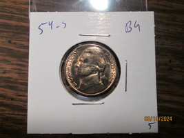 1954 S Jefferson Nickel BU from original roll - $4.99