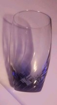 Vintage Libbey Swirl Pattern Juice 5 Inch Glass Tumbler Light Aqua Color - $4.99