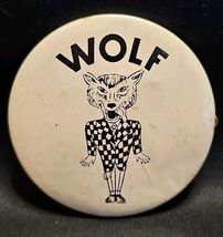 Vintage RARE 1940s-50s WOLF In Checkered Zoot Zuit Suit Pinback Button 2.5&quot; - €54,20 EUR