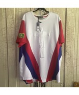 Hudson Outerwear  Mens  RED /White/Blue 3D Jesus  Brazil Short Sleeve  S... - $37.39