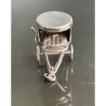 925 Sterling Silver Rickshaw Cart Mechanical Charm Sky - $38.31