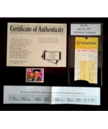1975 ELVIS PRESLEY ticket stub + COA + Commemorative Elvis 29 cent stamp - $62.99