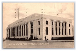 Post Office Building Waterbury Connecticut CT Collotype Postcard O22 - $3.91