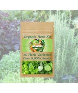 Herb Seed Kit - Over 5,000+ Seeds - 10 Herb Varieties - Organic &amp; Non Gm... - £14.11 GBP