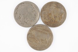 Lote De 3 Buffalo Cinco Centavos (1923-S, 1928-D Y S) En Fino A MB Estado - £39.56 GBP