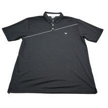 Callaway Shirt Mens XXL Black White Strip Polo Golf Golfing Hiking - £10.67 GBP