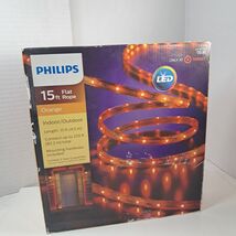NEW Philips Orange Flat Rope Lights 15 ft LED Indoor Outdoor Halloween fall - $36.00