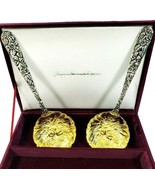 Godinger American Collection Serving Spoons Gold Tone Rose Pattern Regen... - £20.49 GBP