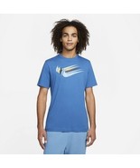Nike Sportswear Swoosh Men&#39;s T-Shirt Large Blue - $29.91