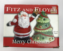 Fitz &amp; Santa Starring Christmas Tree Salt &amp; Pepper Shaker Set Very Rare New LOOK - £19.17 GBP