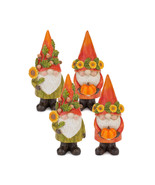 Harvest Gnome Figurine with Pumpkin and Sunflower (Set of 4) - €45,97 EUR