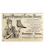 Rumsey Bros Ladies Boots 1894 Advertisement Victorian Footwear 6 ADBN1yy - $28.07 CAD