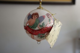 VTG MIDWEST CANON Reverse Painted Cherubs Glass Ball Christmas Ornament ... - $213.11 MXN