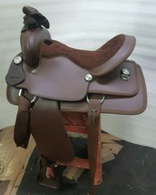 Brown Synthetic Western Barrel Racing Horse Saddle Size: (12&quot; To 18&quot;) Inch - $255.00+