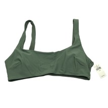 Aerie Bikini Top Scoop Neck Removable Cups Green M - £11.39 GBP