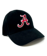 UNIVERSITY OF ALABAMA CRIMSON TIDE LOGO BLACK CURVED BILL ADJUSTABLE HAT... - €17,05 EUR