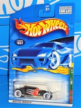 Hot Wheels 2001 Rat Rod Series #57 Track T Black w/ WWBWs - £1.95 GBP