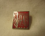 Vintage REACH rectangle Pin: Silver w/ Red accent - $7.00