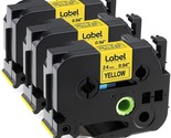 Compatible Yellow Label Tape Replacement For Brother Tze-651 Tz-651 (Bla... - $37.99
