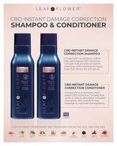 LEAF & FLOWER Instant Damage Correction Shampoo and Conditioner Duo, 12 ounces image 4