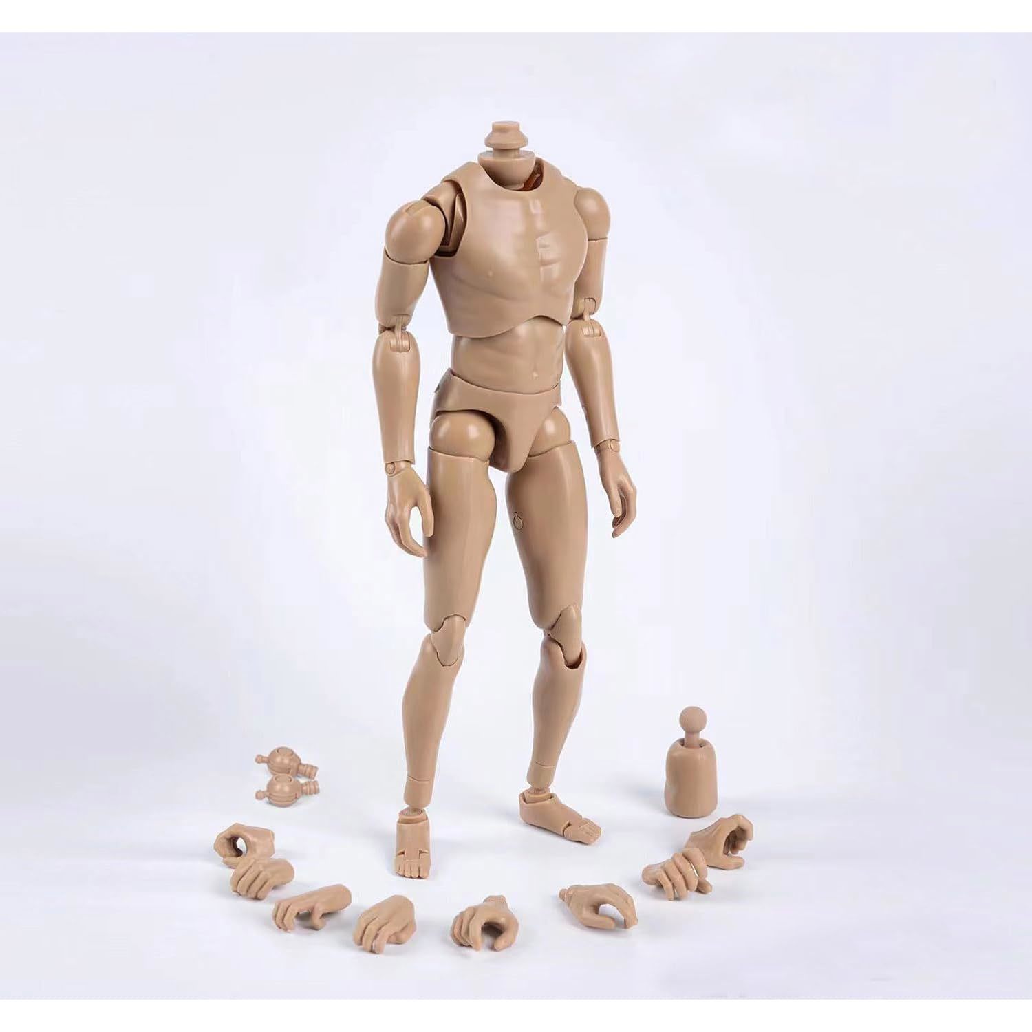 1/6 Scale Narrow Shoulder Male Body Doll Hot Toys & Human Body Sketch Model - $38.99