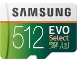 SAMSUNG EVO Select Micro SD Memory Card with Adapter, 512GB microSDXC UH... - £131.47 GBP