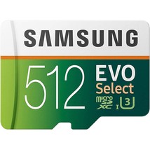 SAMSUNG EVO Select Micro SD Memory Card with Adapter, 512GB microSDXC UH... - £128.99 GBP