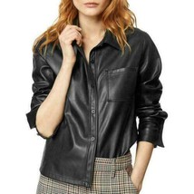Leather Shirt Top Women Blouse Crop Sleeve Tank Tops Punk Long Vest Sexy Black 3 - £98.75 GBP