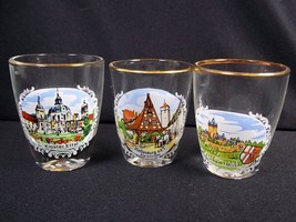 Lot 3 small souvenir shot glasses Germany Cochem Mosel Kloster Ettal Rot... - £9.46 GBP