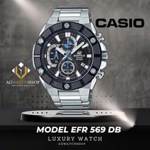 Casio Standard Chronograph Stainless Steel Water resistant watch EFR-569DB-1AV - £92.27 GBP