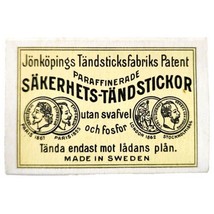 Jonkopings Patent Sweden Vintage Box Matches Swedish Import Collectible E76m2 - £19.60 GBP