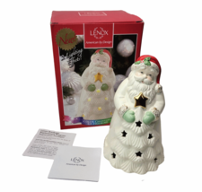 Lenox Seasons Sparkle Santa Lit Figurine Color Changing Lights 6.75” NEW In Box - £19.78 GBP