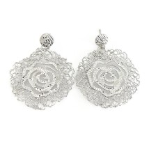 Authenticity Guarantee 
Vintage Italian Round Filigree Dangle Drop Earri... - £468.04 GBP