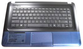 Laptop Palmrest Keyboard Bezel w Touchpad HP 2000-2B19WM Blue/Black - £35.90 GBP