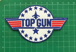 Top Gun Maverick Patches Blue Air Craft Logo Embroidery Iron on Jacket 4.8 Inch - £13.59 GBP