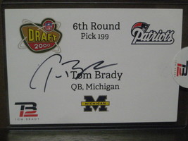 TOM BRADY New England Patriots Autographed 200 Brady NFL Draft Media Car... - $725.00