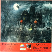 SunsOut Jeff Tift &quot;Uninvited Guest&quot; 500 Pc. Jigsaw Puzzle Halloween Theme - £23.76 GBP