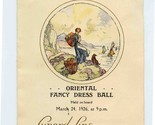 Cunard Line R M S Laconia Oriental Fancy Dress Ball Program 1926 - $27.72